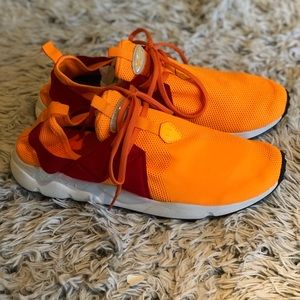 Bright Orange Mesh-Knit Sneaker